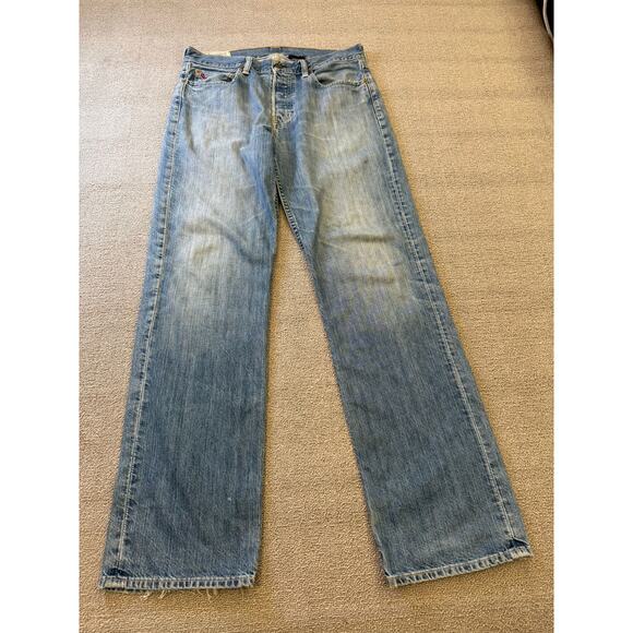 Polo Ralph Lauren Vintage Men's Jeans W33 L34 Straight Leg Blue Denim Authentic - Picture 1 of 16